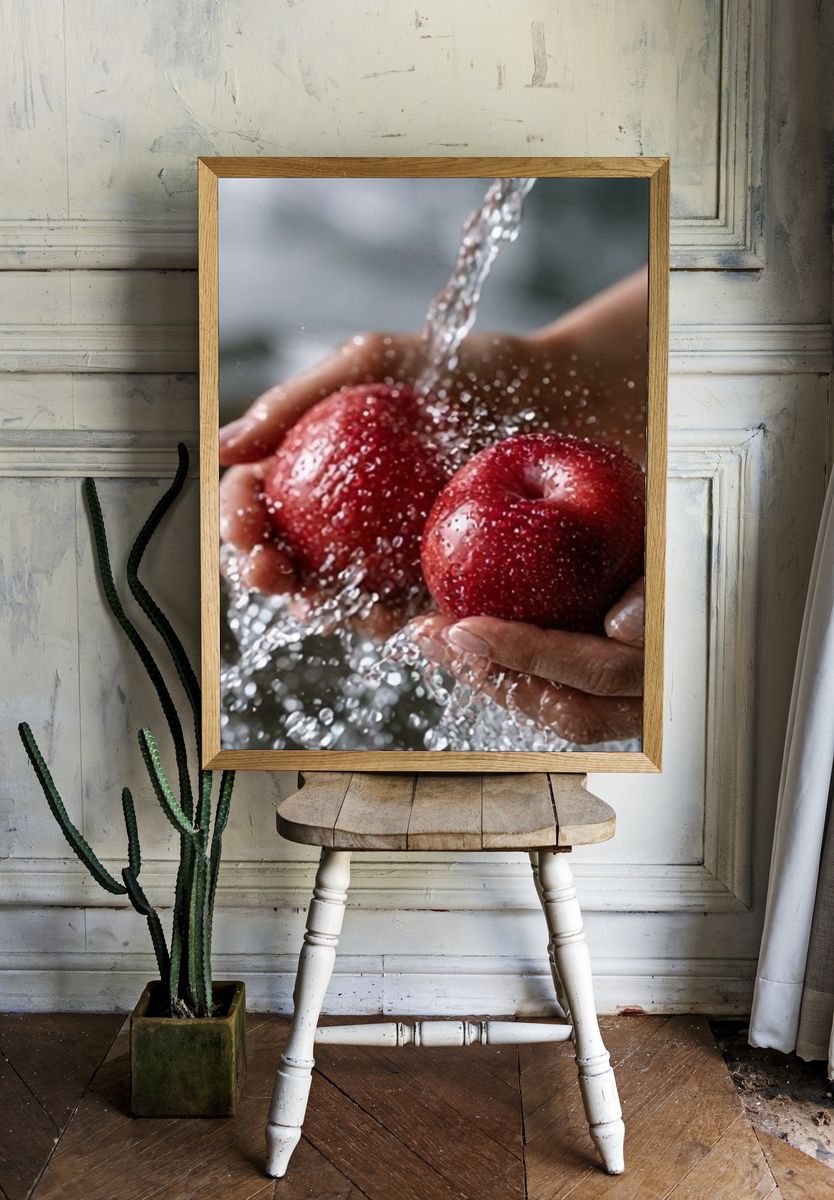 Red Apples Still Life Photography Poster. room preview