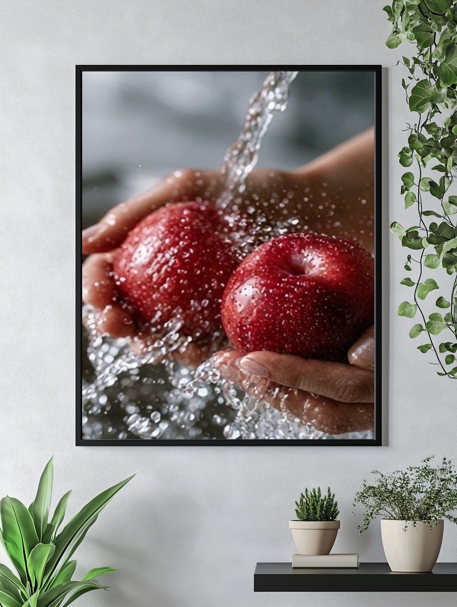 Red Apples Still Life Photography Poster. — room view 4