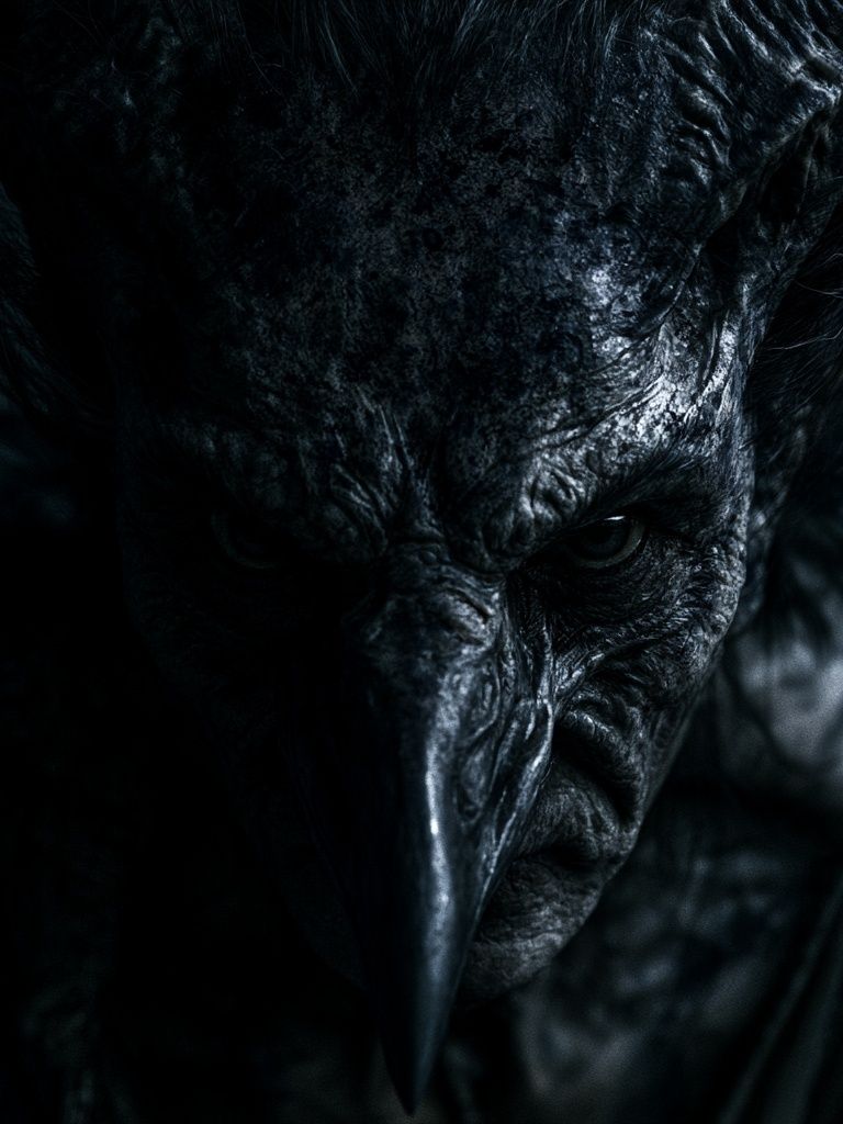 Dark Raven Portrait Poster. poster detail