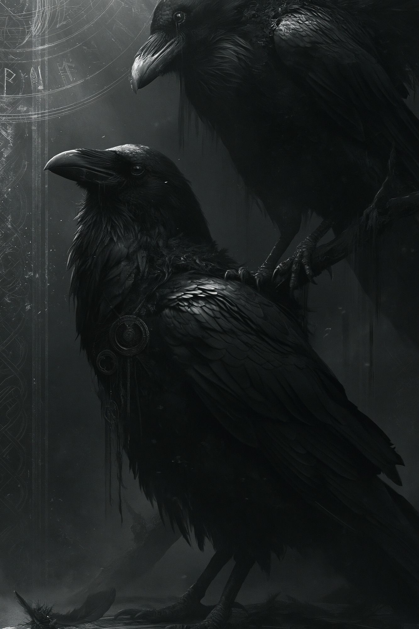 Raven Duo Dark Fantasy Print. poster — animals art