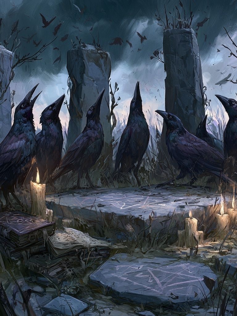 Raven Ritual — Dark Fantasy Print. poster detail