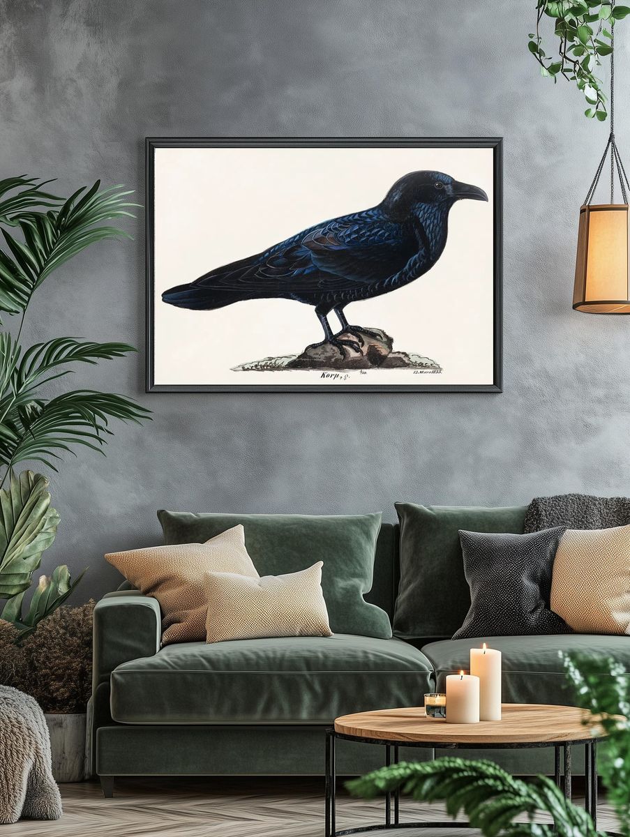 Raven Illustration Poster. — room view 4