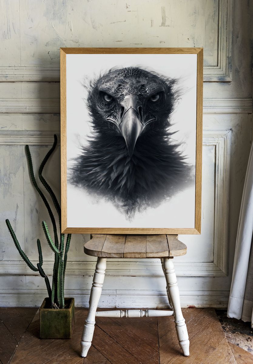 Majestic Raven — Fine Art Print. — room view 1