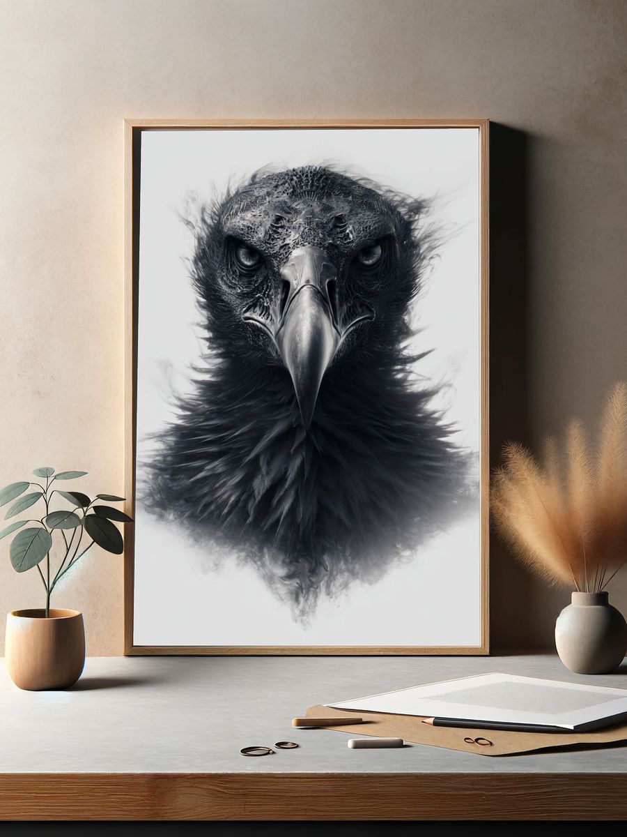 Majestic Raven — Fine Art Print. — room view 2