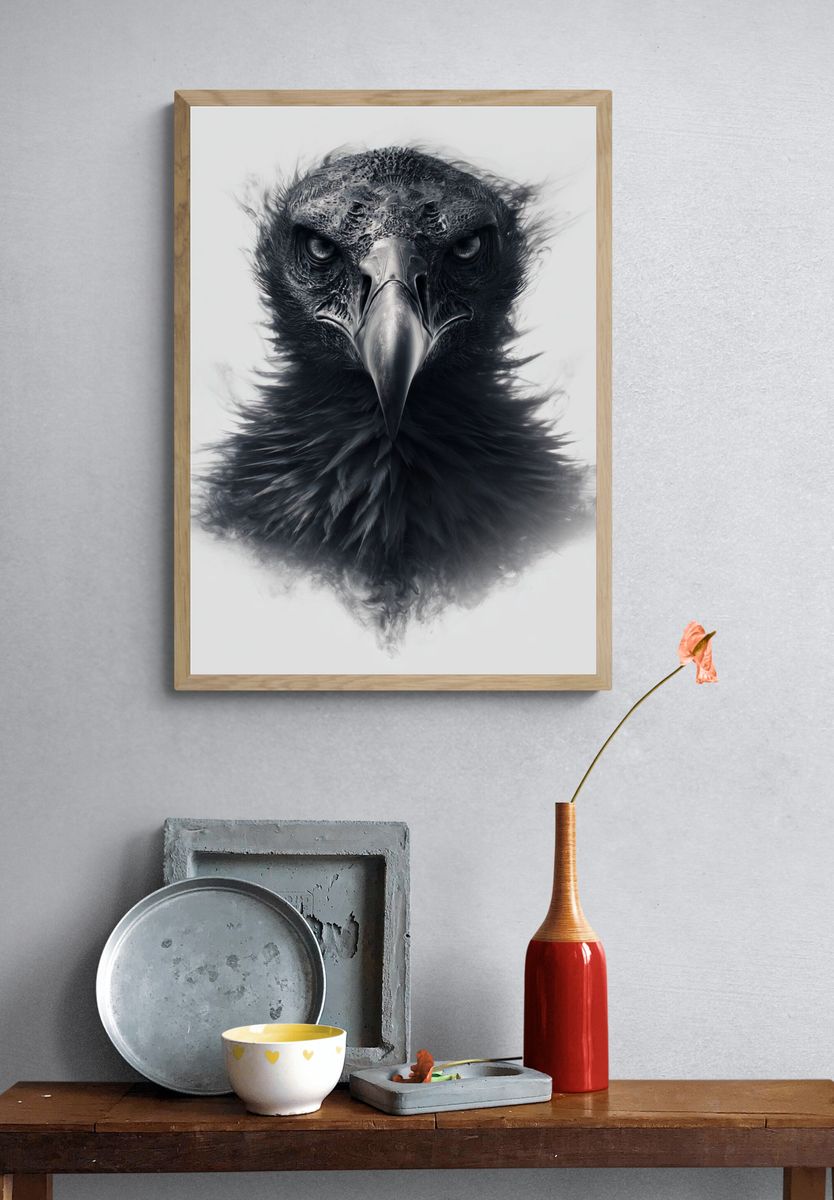 Majestic Raven — Fine Art Print. — room view 3