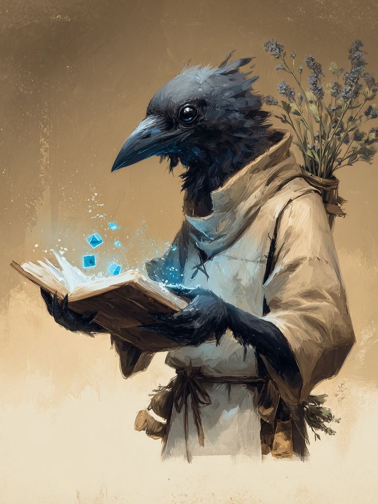 Mystic Raven Digital-Art Poster. poster detail