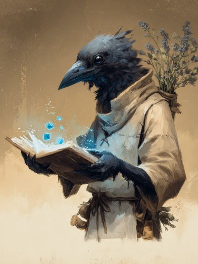 Mystic Raven Digital-Art Poster. poster print