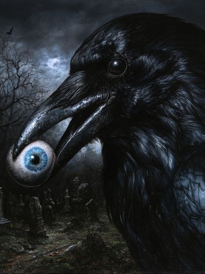 Raven with Eye Gothic Poster.