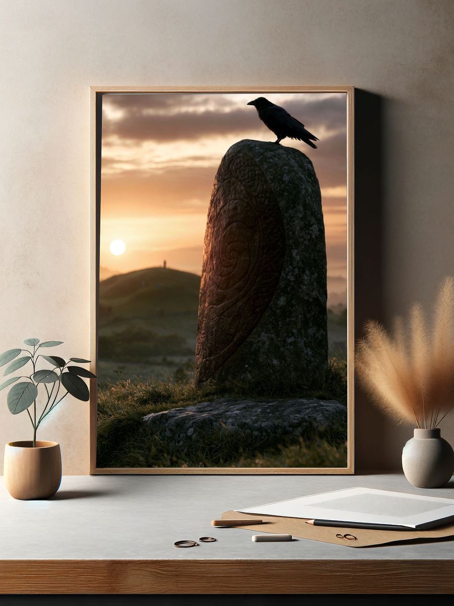 Raven at Sunset Photography Print. — room view 2