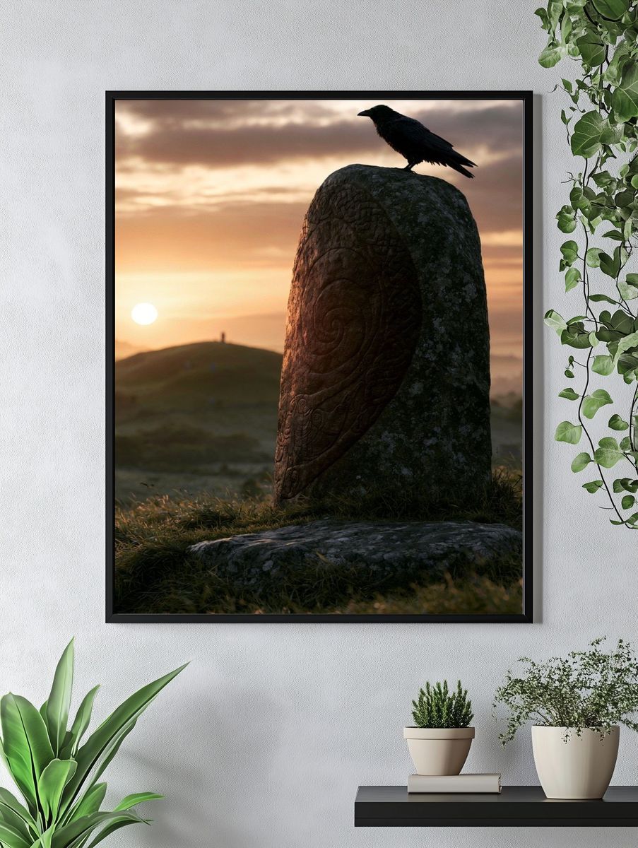 Raven at Sunset Photography Print. — room view 4