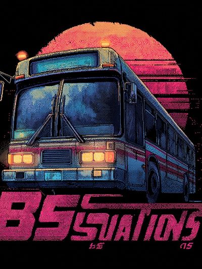 Retro Bus — Vintage Print. poster