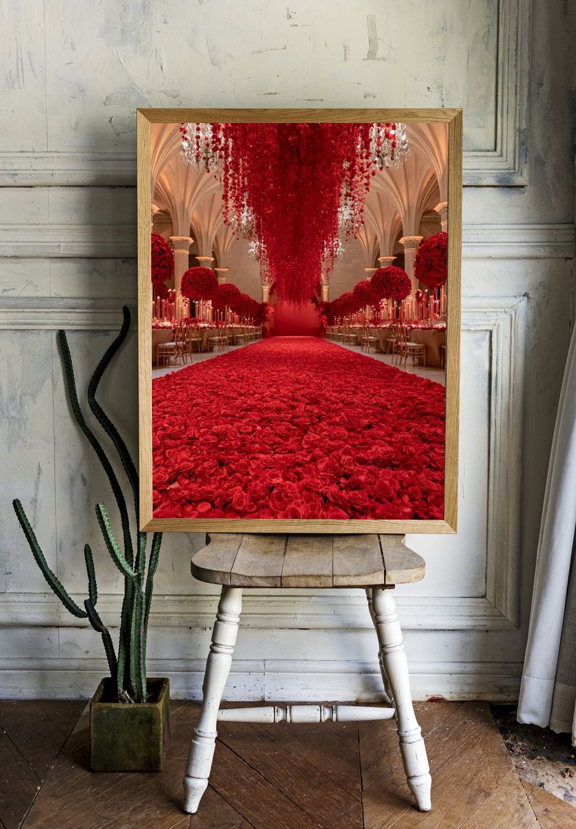 Red Rose Ballroom Photography Poster. room preview