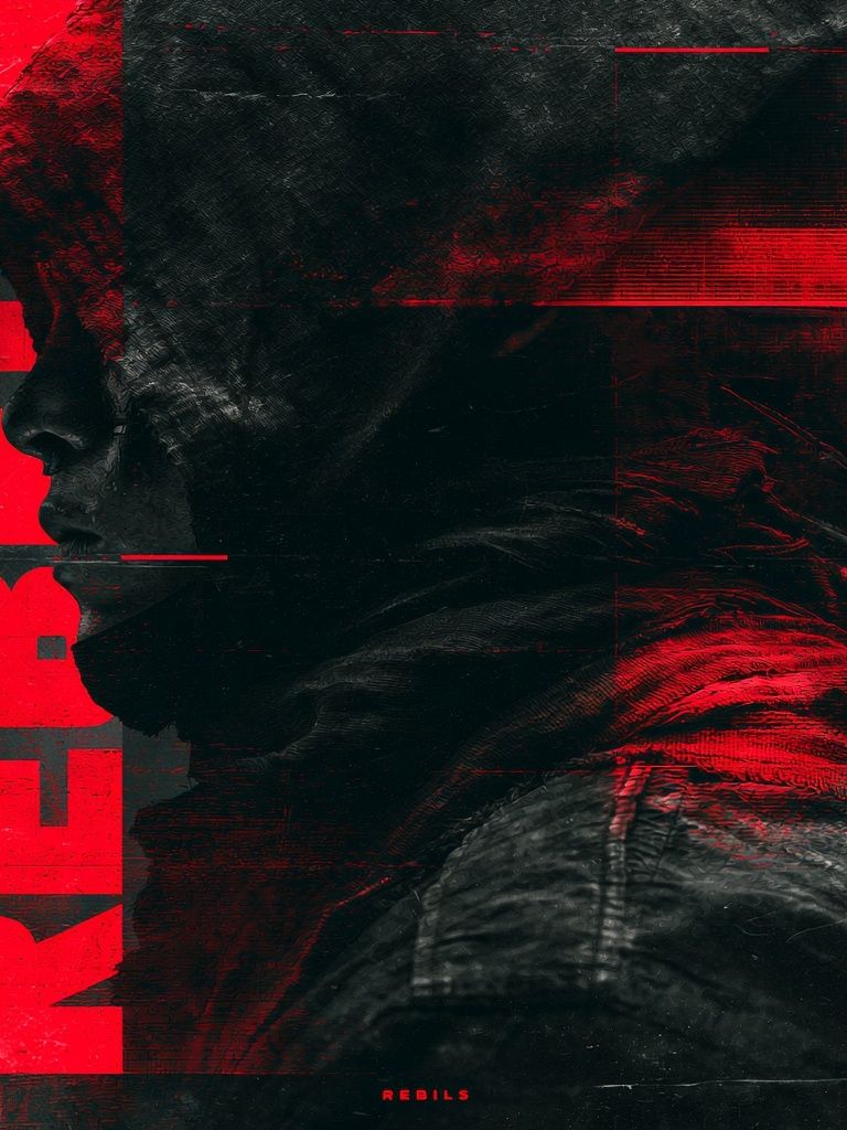 Red Rebirth Portrait Print. poster detail