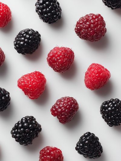 Raspberries and Blackberries Photography Poster. poster