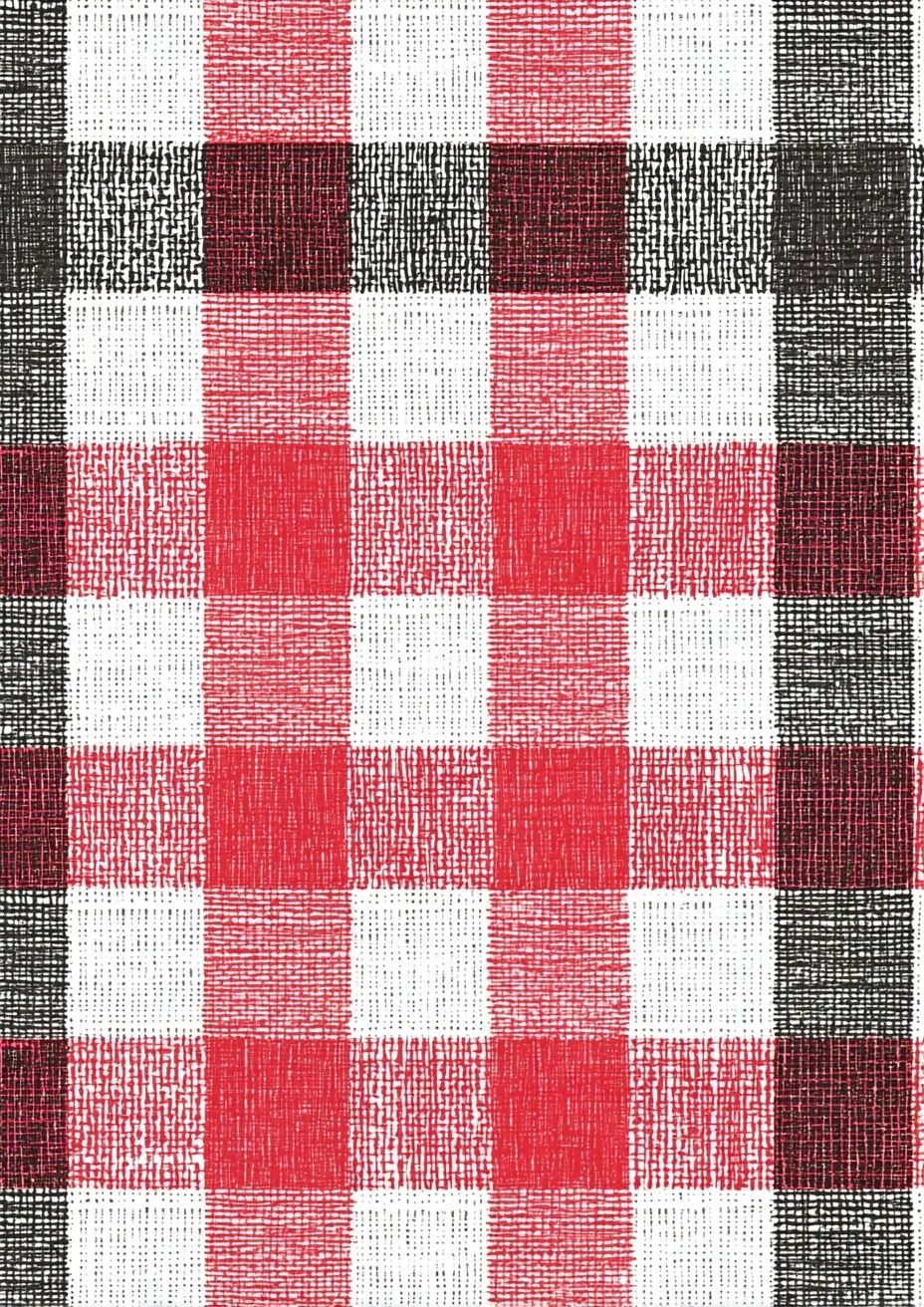 Red and Black Plaid Pattern Poster. poster detail