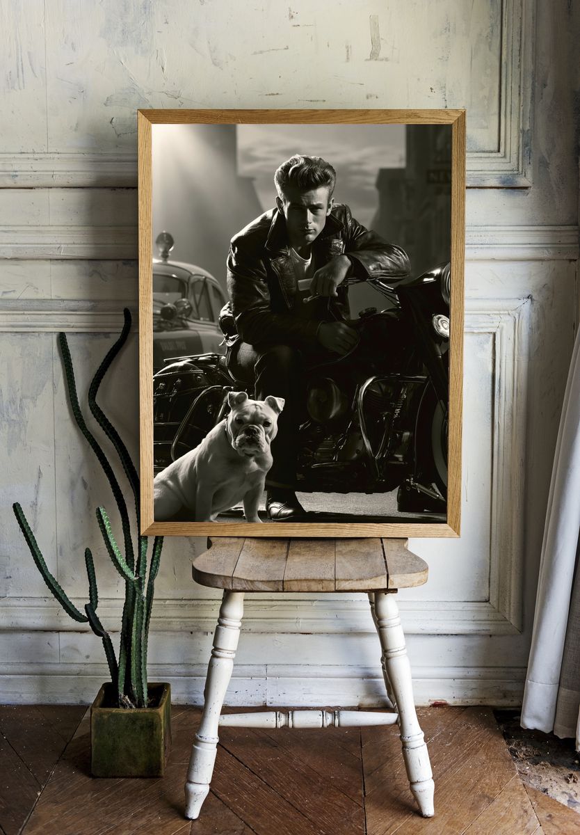 Rebel Rider Portrait Print. — room view 1