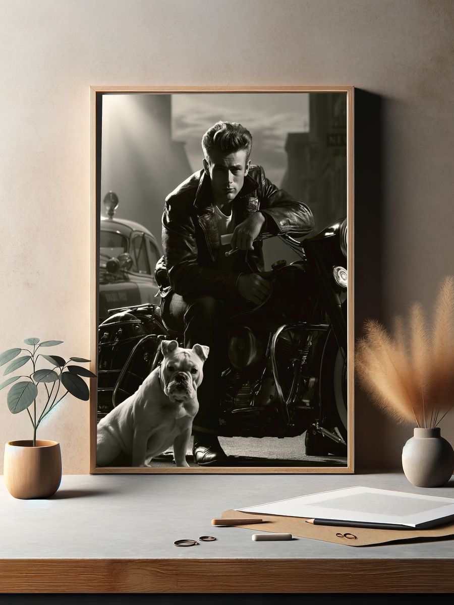 Rebel Rider Portrait Print. — room view 2