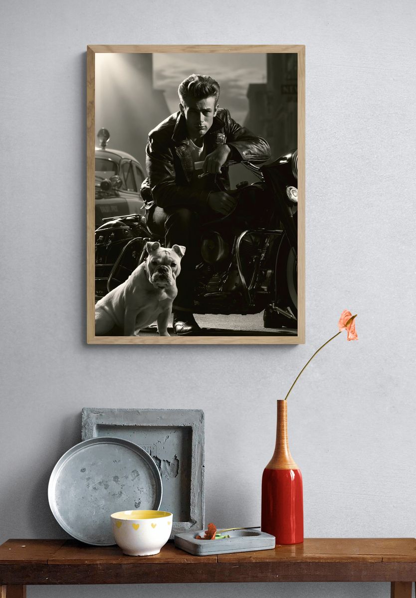 Rebel Rider Portrait Print. — room view 3