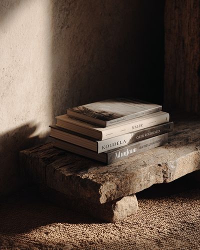 Rustic Books Still Life Print. poster