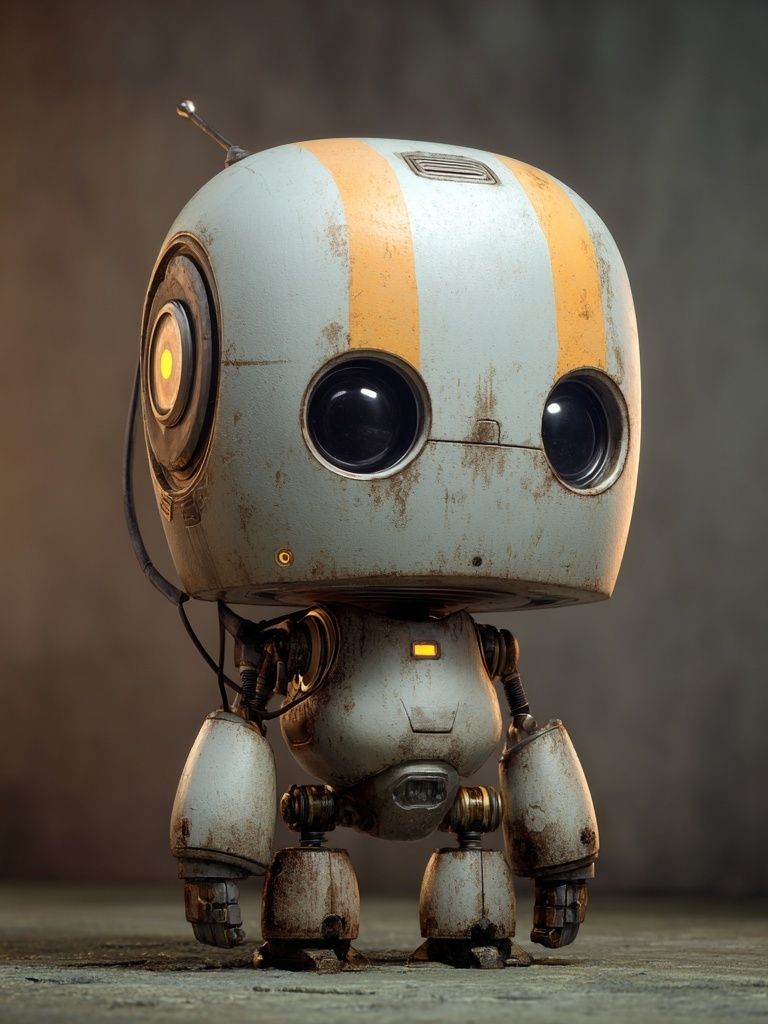 Vintage Robot Character — Illustration Print. poster — illustration art