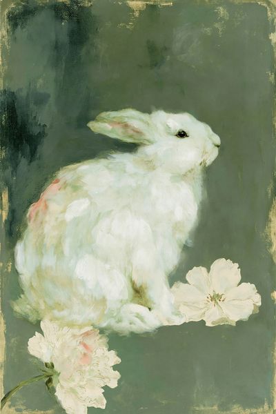 White Rabbit Botanical Print.