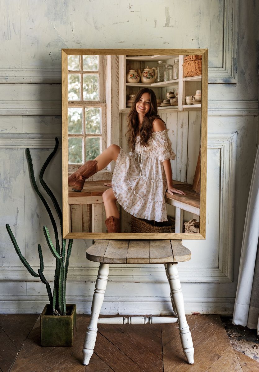 Rustic Cottage Portrait Poster. — room view 1