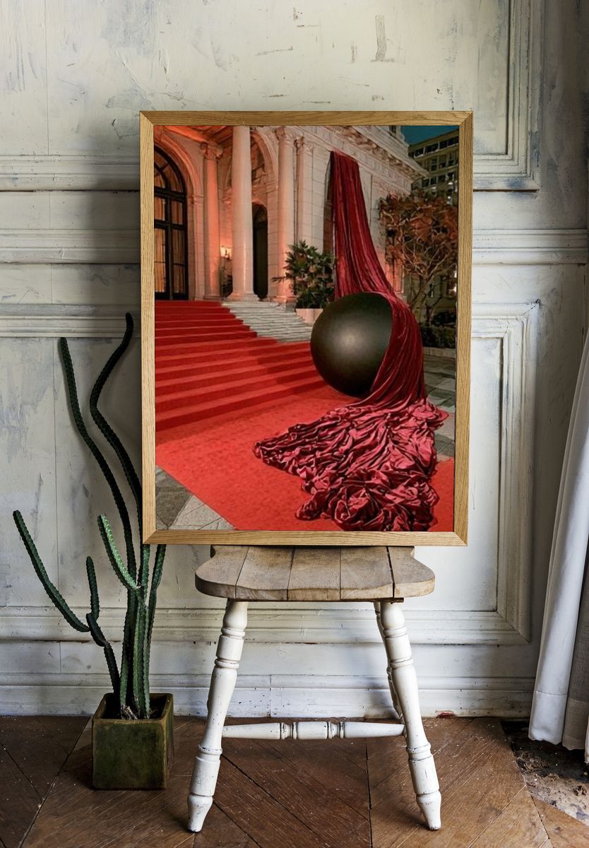 Red Carpet Sculpture Photography Poster. room preview