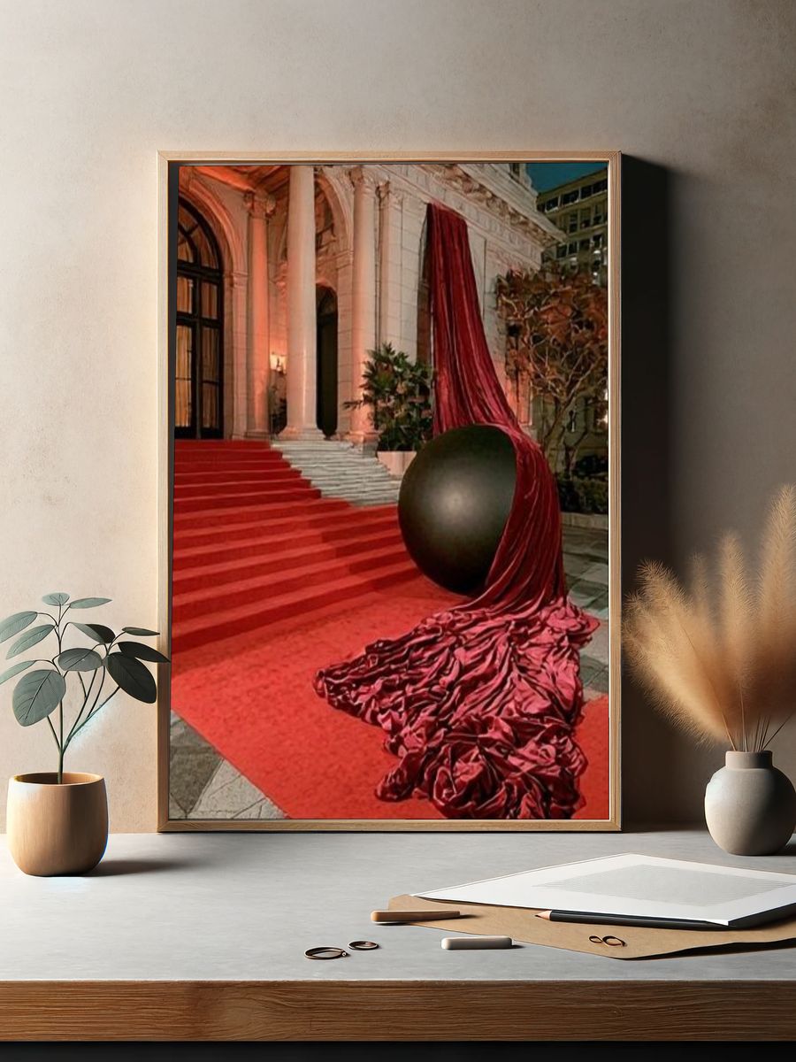 Red Carpet Sculpture Photography Poster. — room view 2