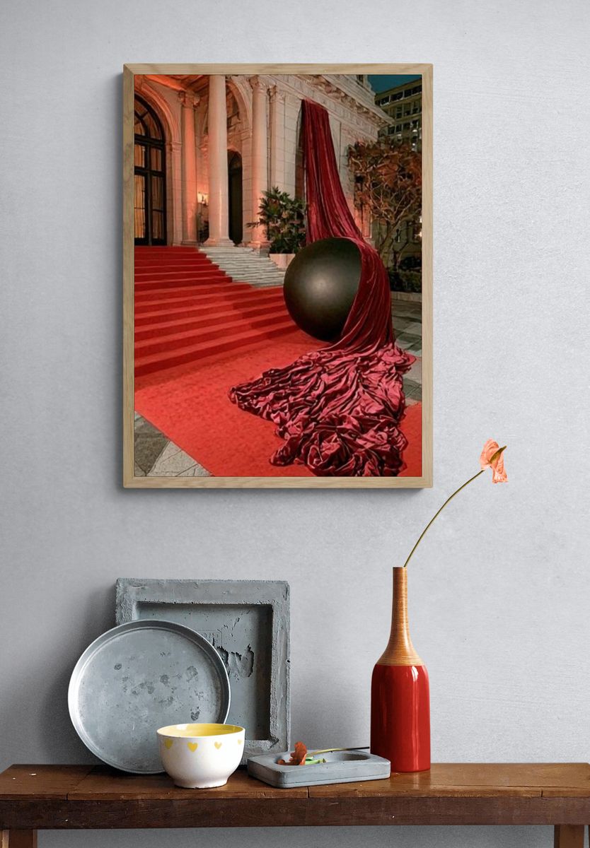 Red Carpet Sculpture Photography Poster. — room view 3