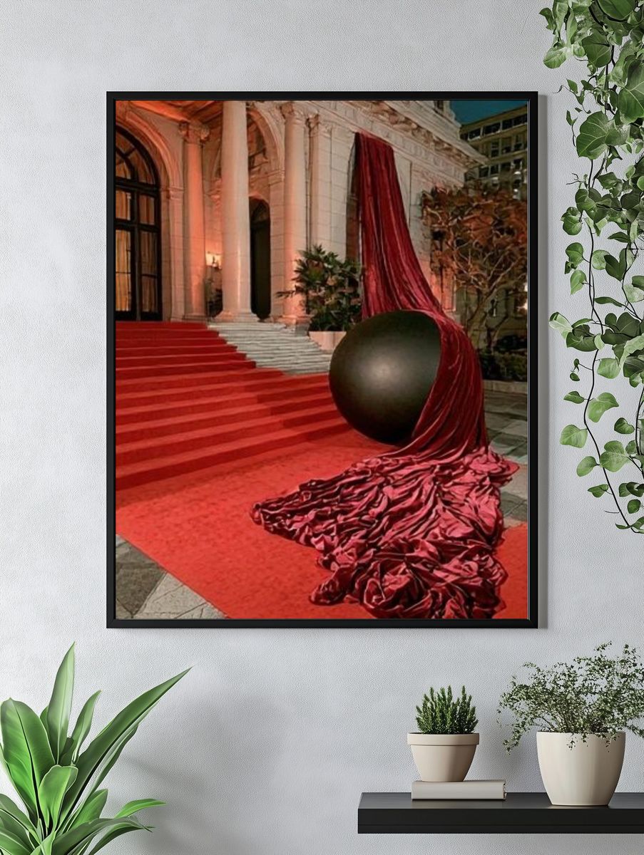 Red Carpet Sculpture Photography Poster. — room view 4