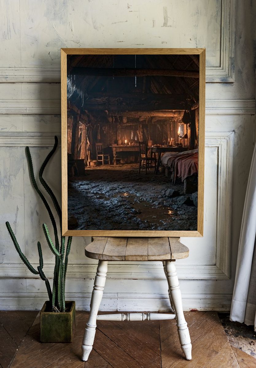 Rustic Cabin Interior Photography Poster. room preview