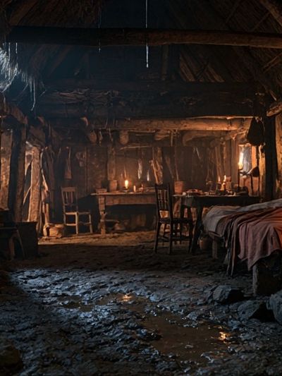 Rustic Cabin Interior Photography Poster.