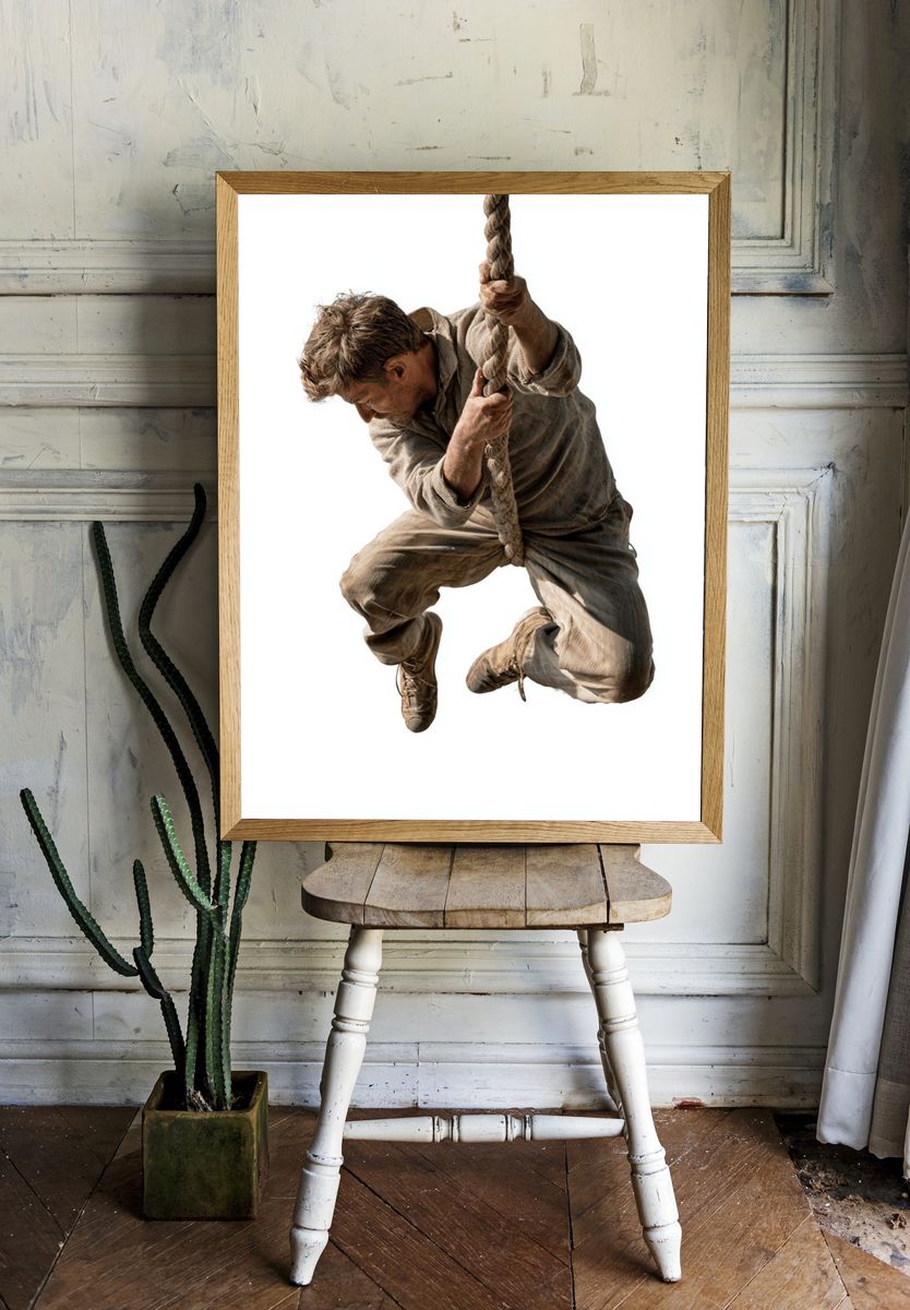 Rope Climber Photography Poster. — room view 1