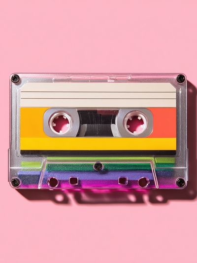 Retro Cassette Tape — Vintage Print
