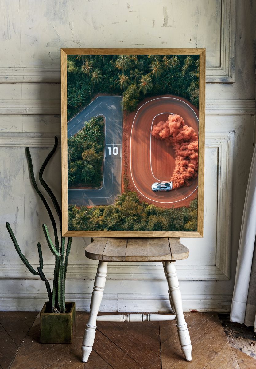 Rally Drift 10 Photography Poster. room preview