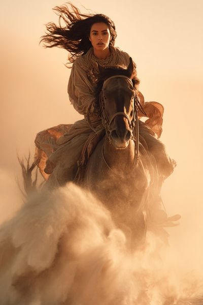 Rider in the Desert — Photography Print. poster