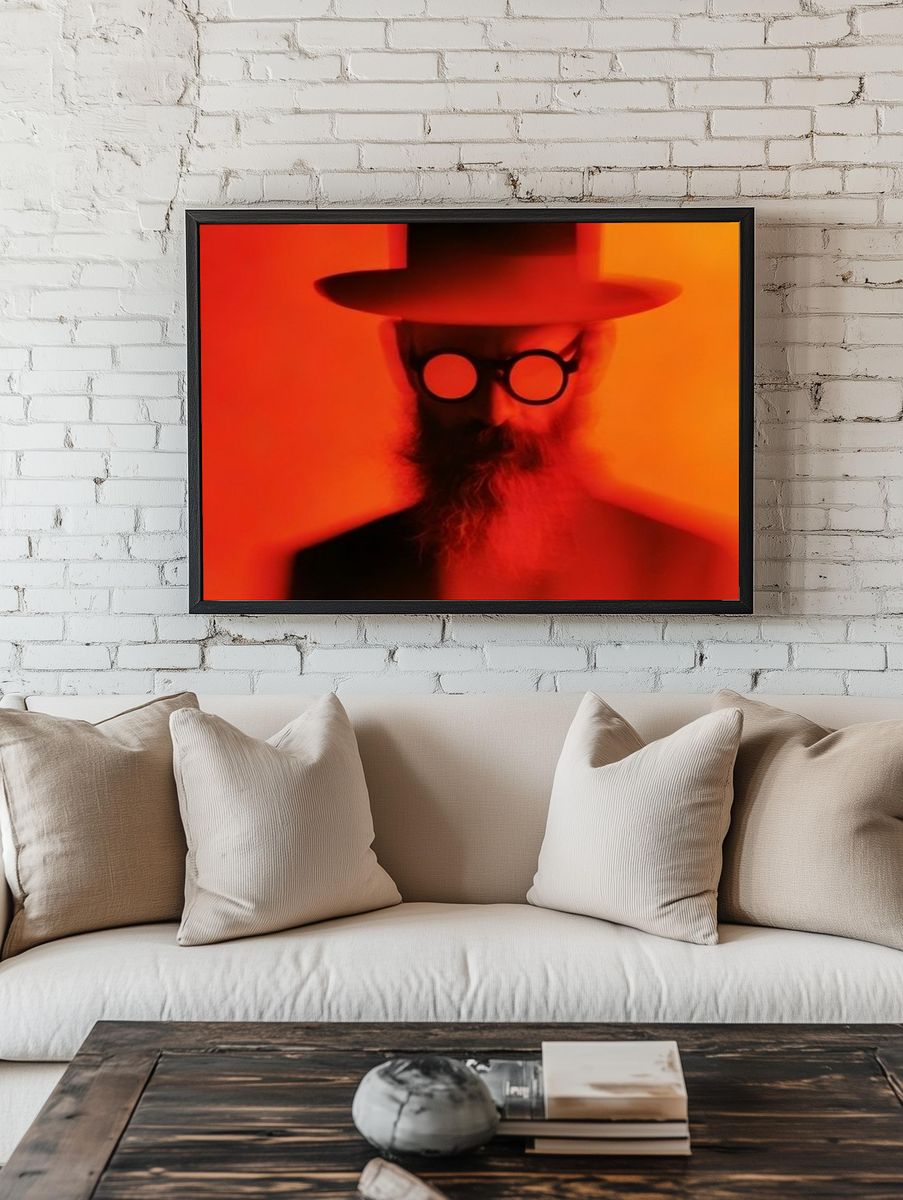 Red Portrait Photography Poster. room preview