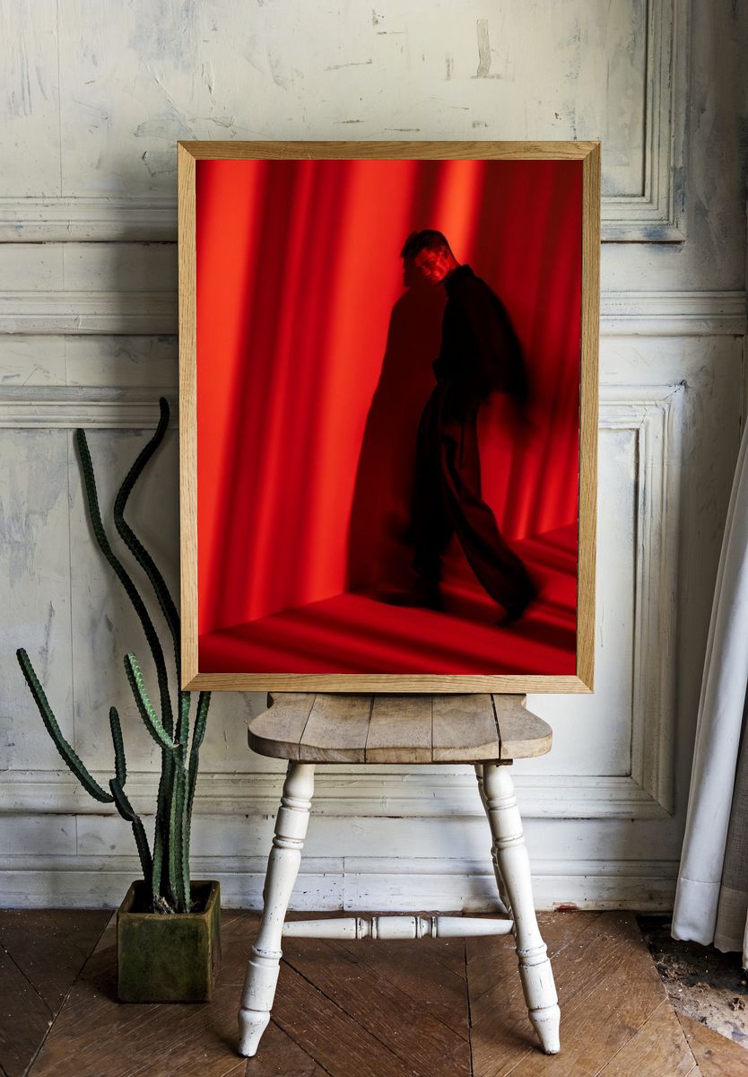 Red Light Portrait Photography Poster. room preview