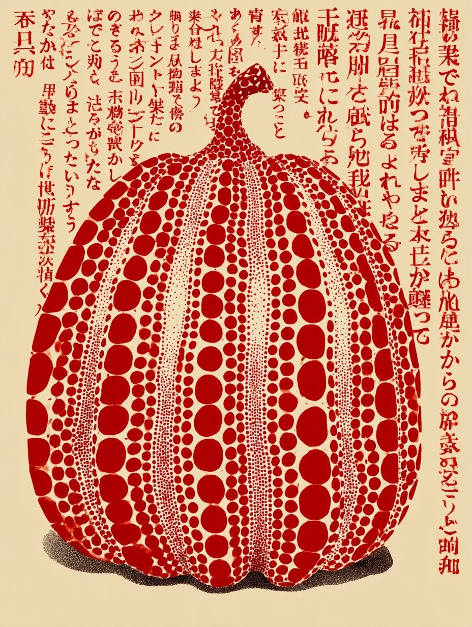 Red Pumpkin — Pop Art Print. poster — fine-art art