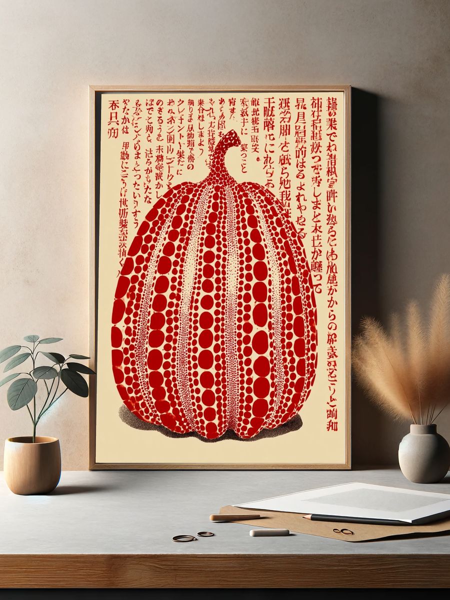 Red Pumpkin — Pop Art Print. — room view 2