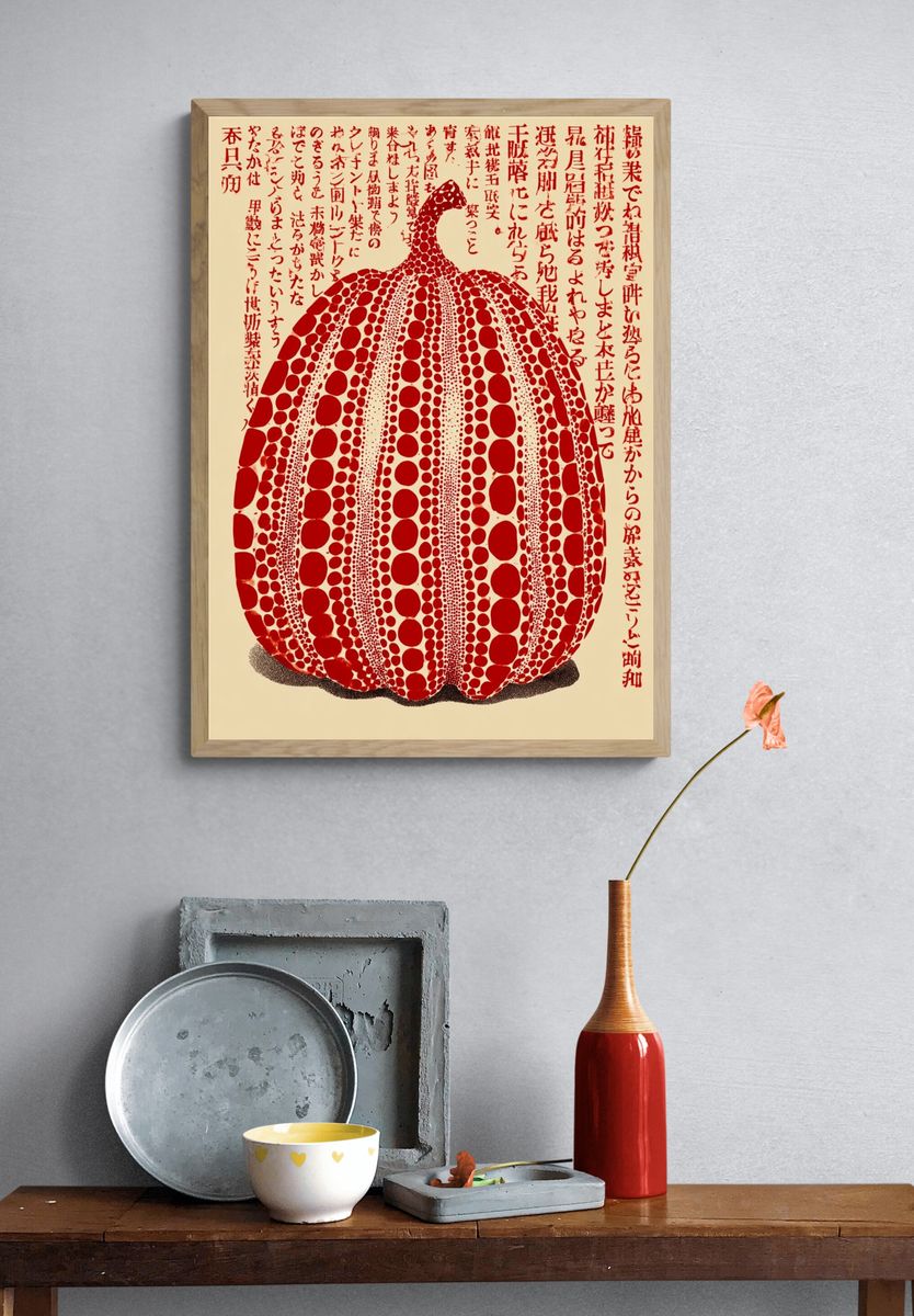 Red Pumpkin — Pop Art Print. — room view 3