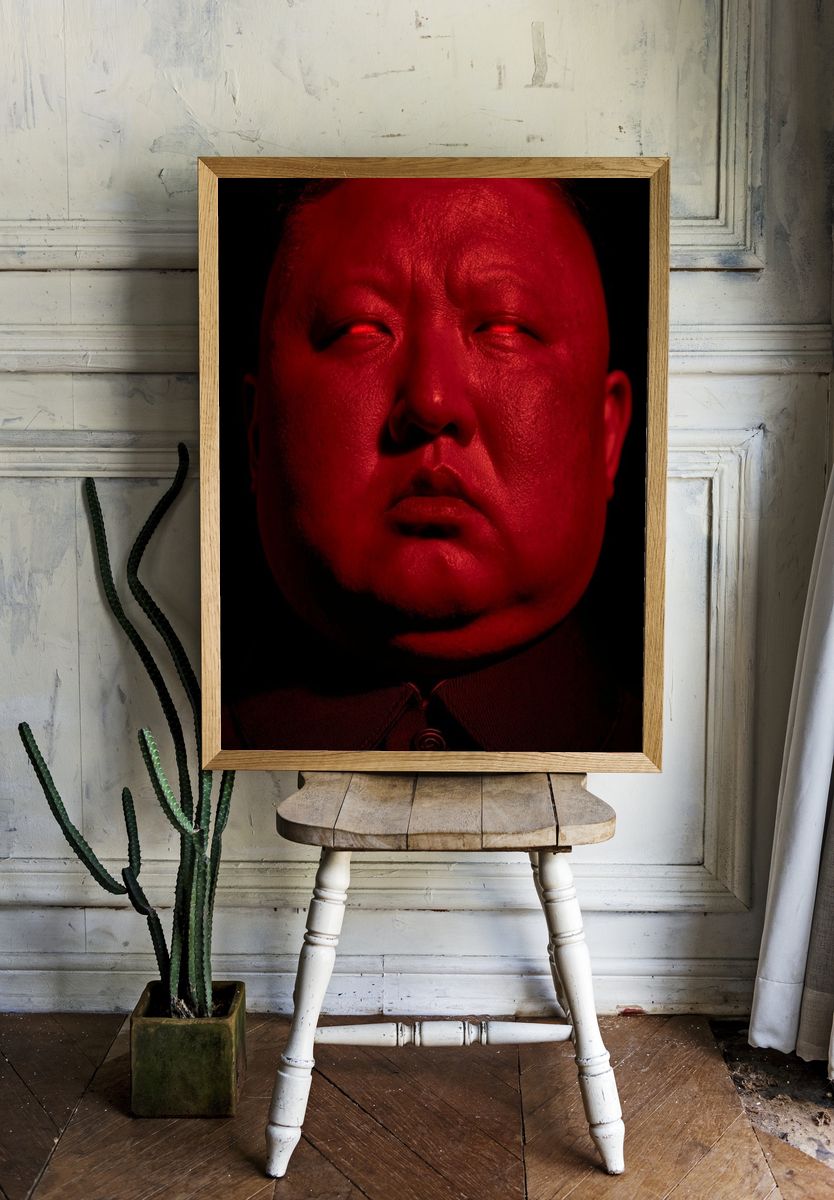 Red Portrait Photography Poster. room preview