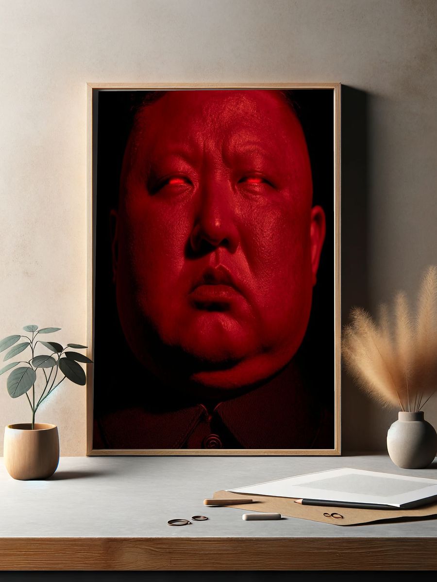 Red Portrait Photography Poster. — room view 2