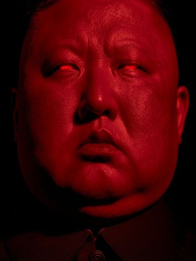Red Portrait Photography Poster. poster
