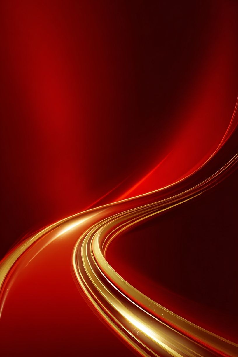Dynamic Red Waves — Abstract Print. poster detail