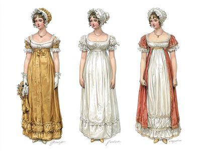 Elegant Regency Dresses — Vintage Print. poster
