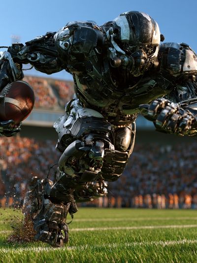 Robot Football Runner Poster.