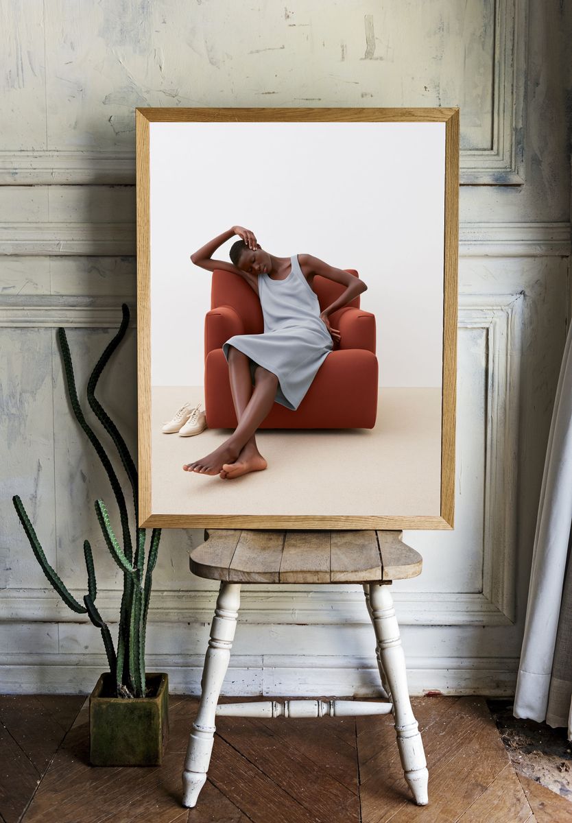 Resting Figure Photography Poster. room preview