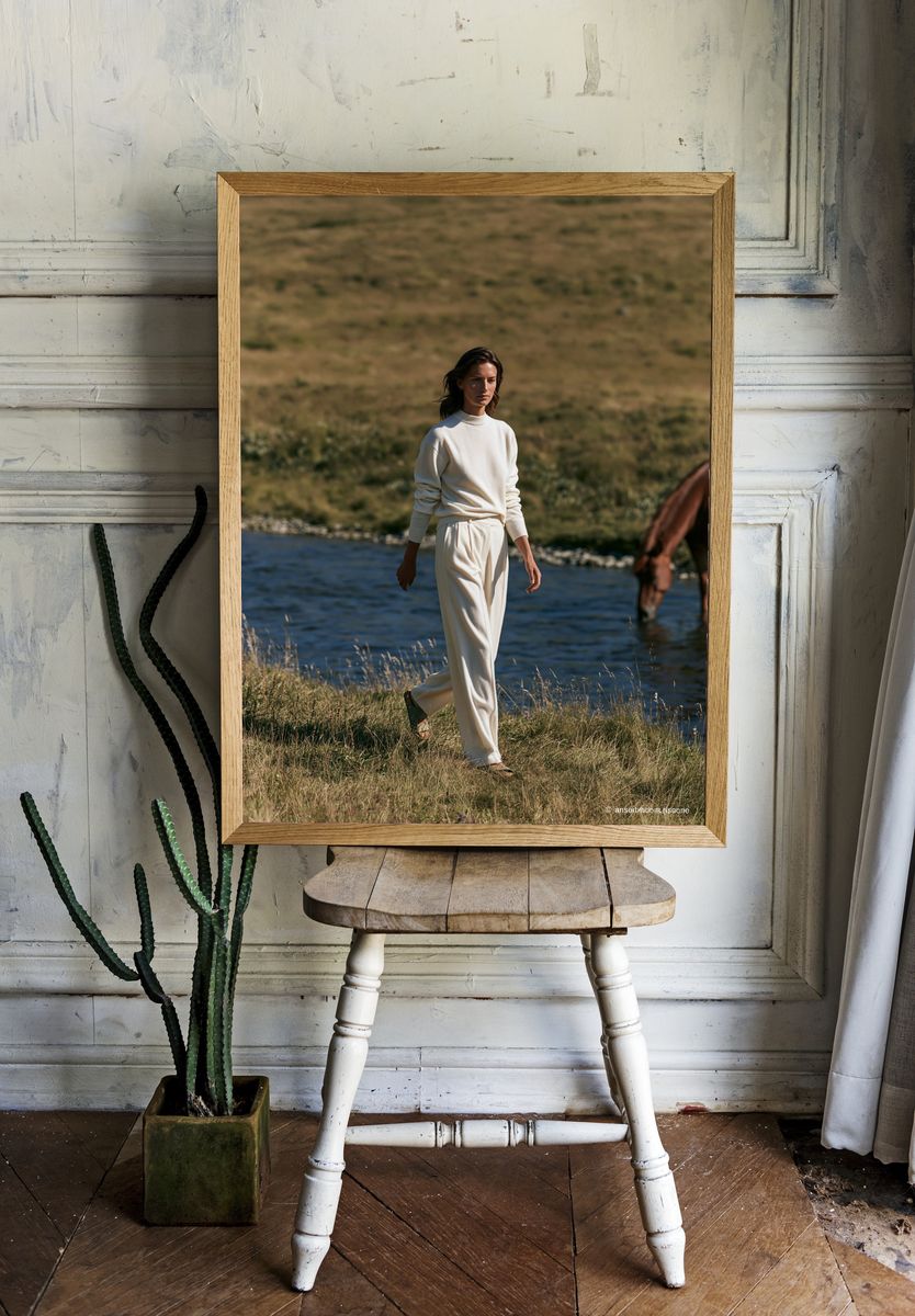 Riverside Fashion Portrait Poster. room preview