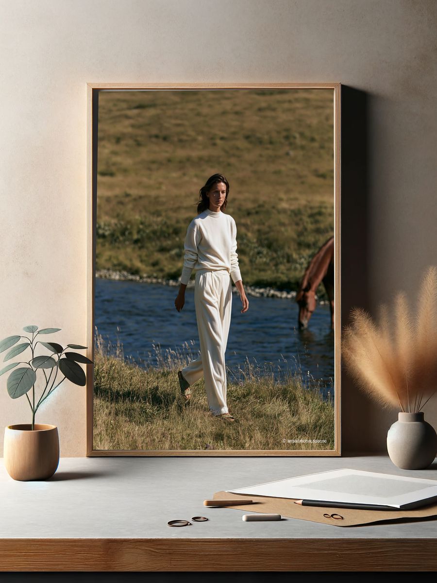 Riverside Fashion Portrait Poster. — room view 2